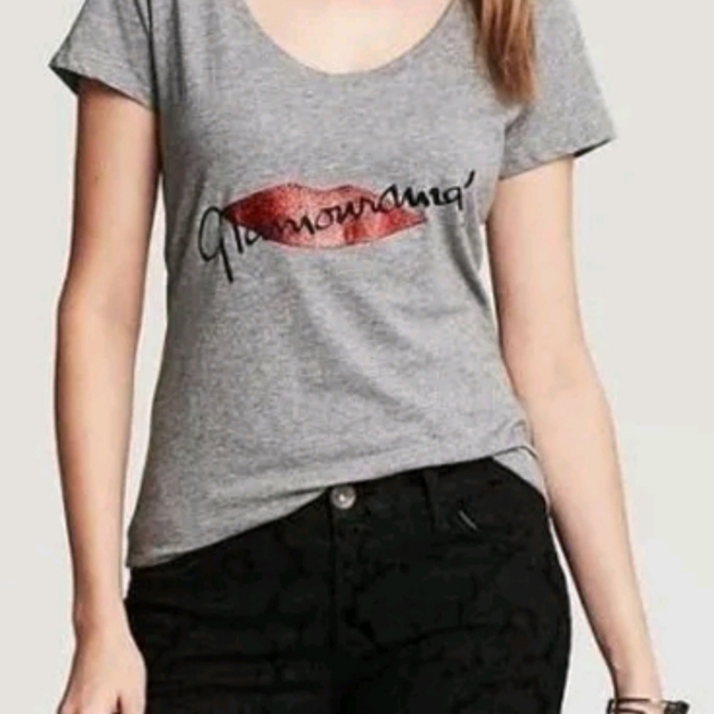 Banana Republic L'Wren Scott Collection Glamourama Graphic Tshirt Top Sz S